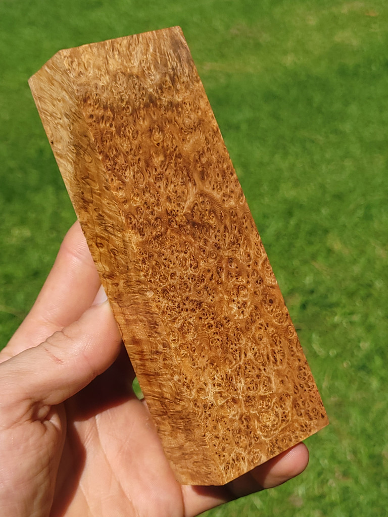 Stabilized Amboyna Burl 102B (1.95 x 1.2 x 5.9)