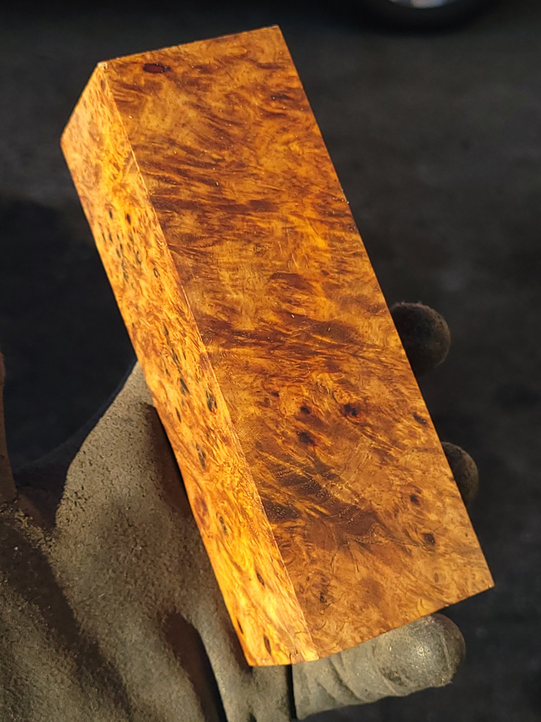 Stabilized Amboyna Burl 18E (1.95 x 1.95 x 5.9)