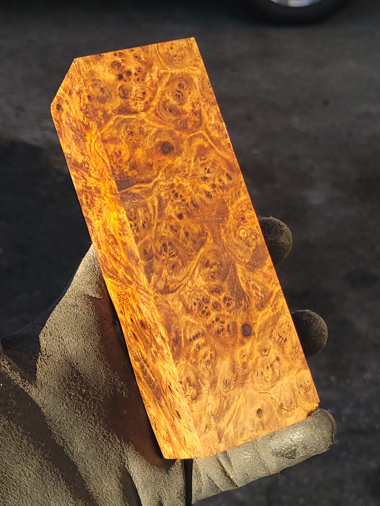Stabilized Amboyna Burl 18E (1.95 x 1.95 x 5.9)
