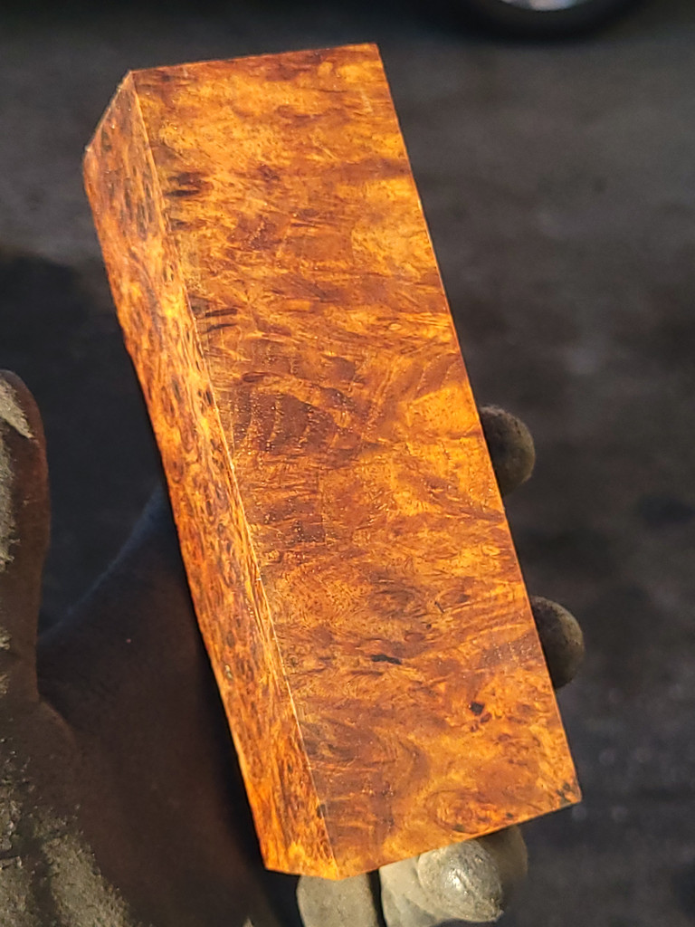 Stabilized Amboyna Burl 20E (1.95 x 1.95 x 5.8)