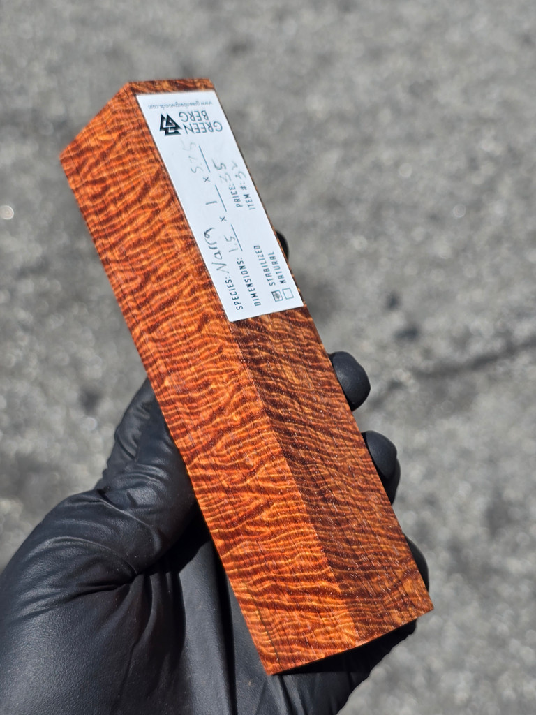 Stabilized Curly Red Narra 32 (1.5 x 1 x 5.75)