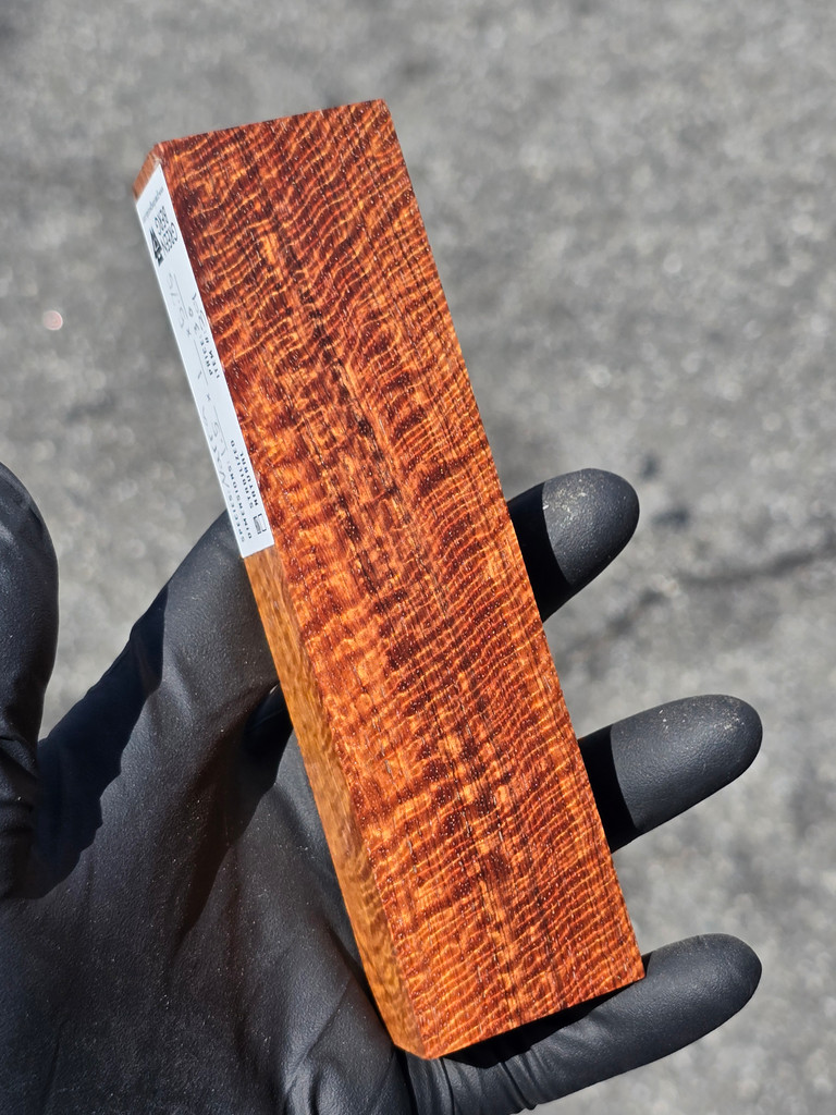 Stabilized Curly Red Narra 39 (1.5 x 1 x 5.75)