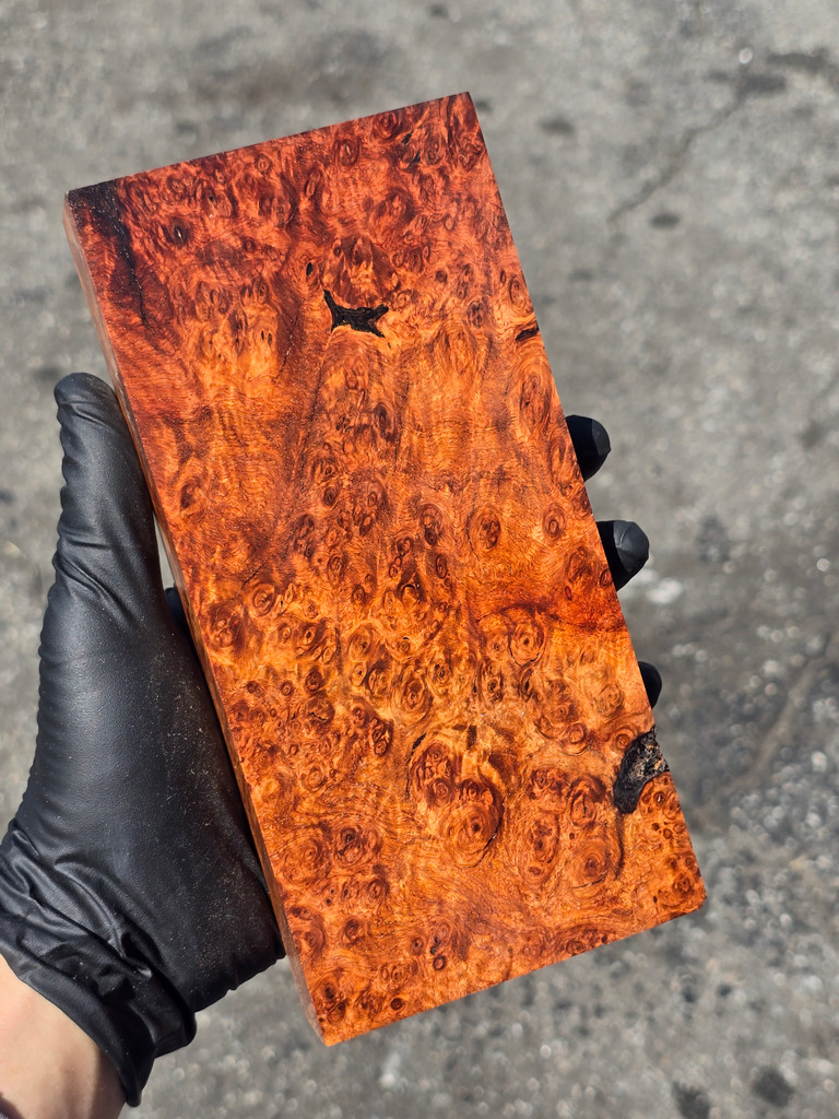 Stabilized Amboyna Burl 59E (3.85 x 1.2 x 8)