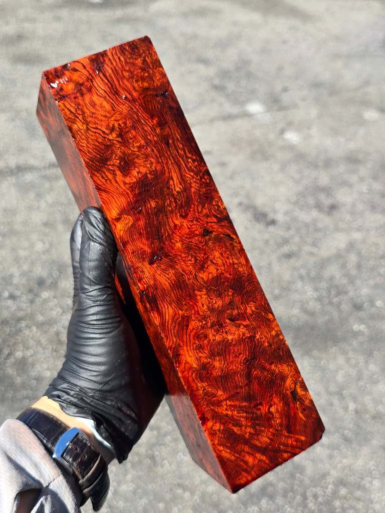 BEST HUGE Honduras Rosewood Burl 9A (3.5 x 2.75 x 10.7)