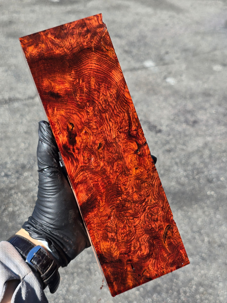 BEST HUGE Honduras Rosewood Burl 9A (3.5 x 2.75 x 10.7)