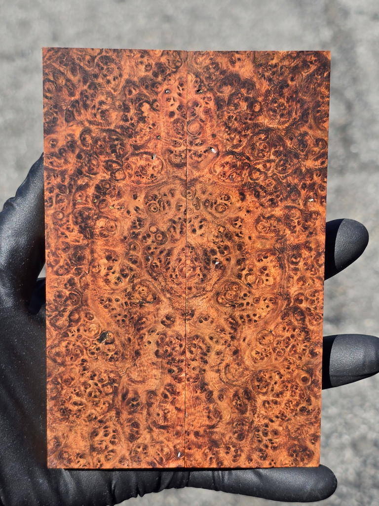 Stabilized Amboyna Burl Scales 93 (1.9 x .4 x 5.8)x2