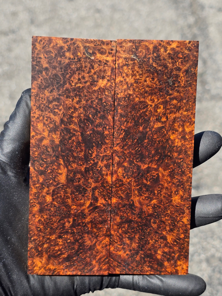 Stabilized Amboyna Burl Scales 94 (1.9 x .4 x 5.8)x2