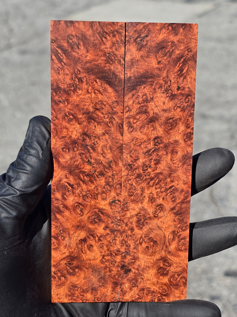 Stabilized Amboyna Burl Scales 20G (1.5 x .28 x 6)x2