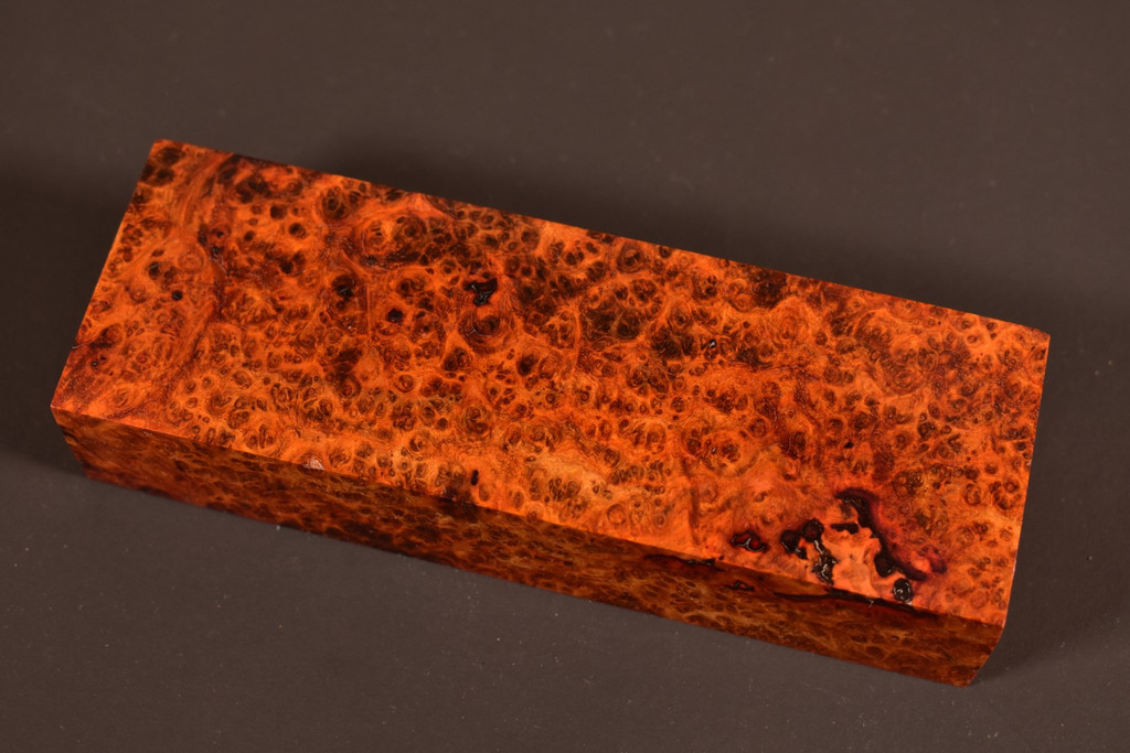 Stabilized Amboyna Burl 9B (1.95 x 1.2 x 5.8)