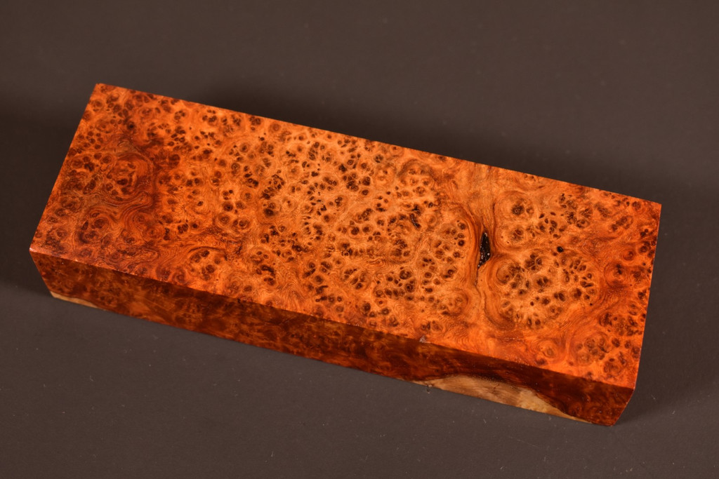 Stabilized Amboyna Burl 17B (1.95 x 1.2 x 5.8)