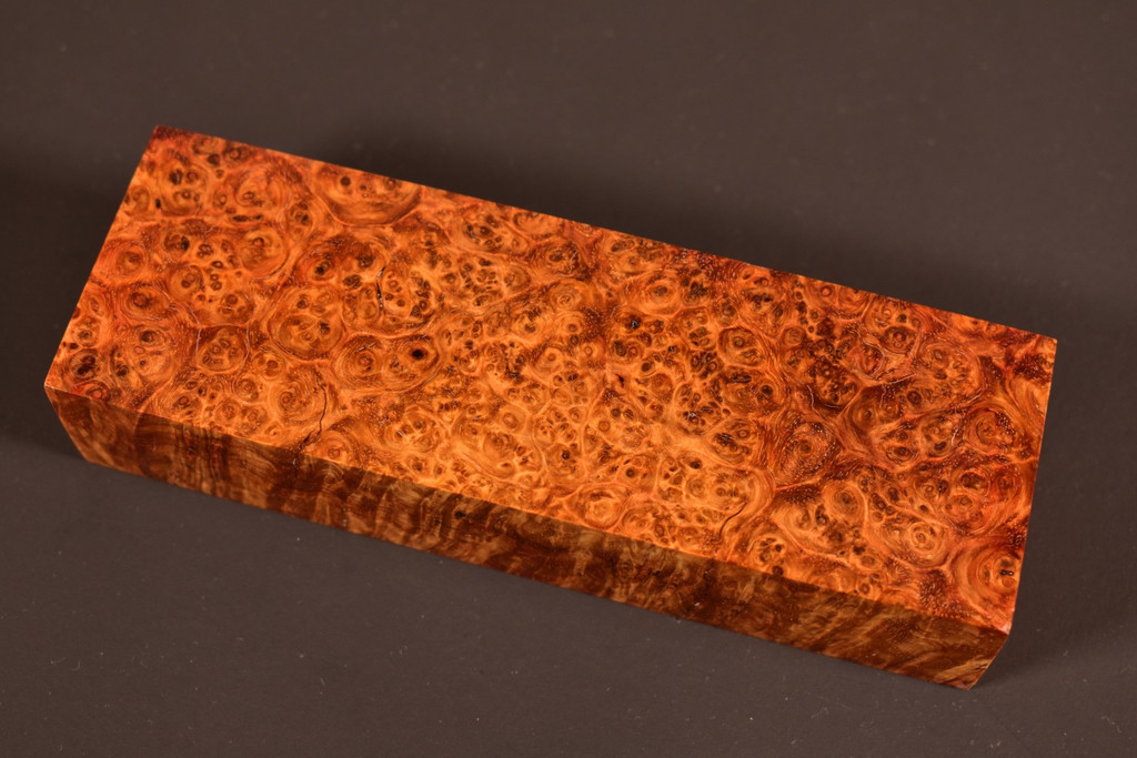 Stabilized Amboyna Burl 23B (1.95 x 1.2 x 5.8)