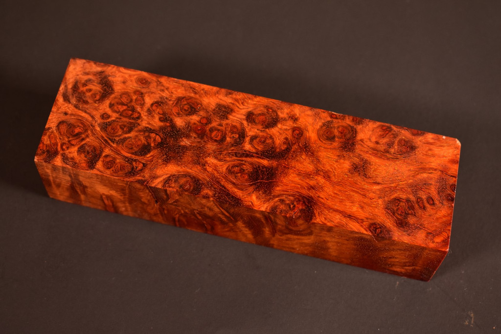Stabilized Red Amboyna Burl 2 (1.75 x 1.3 x 5.7)