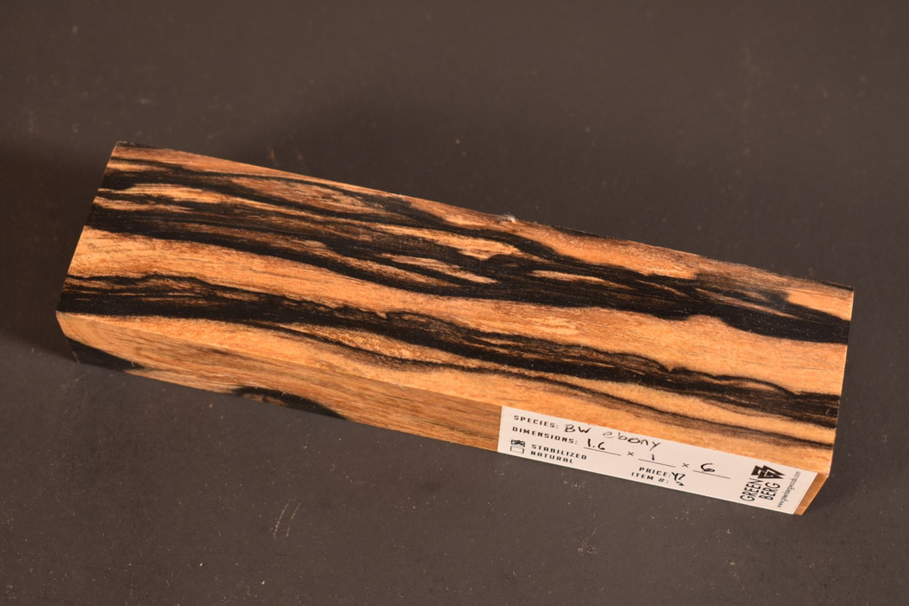 Stabilized Black and White Ebony 2 (1.6 x 1 x 6)