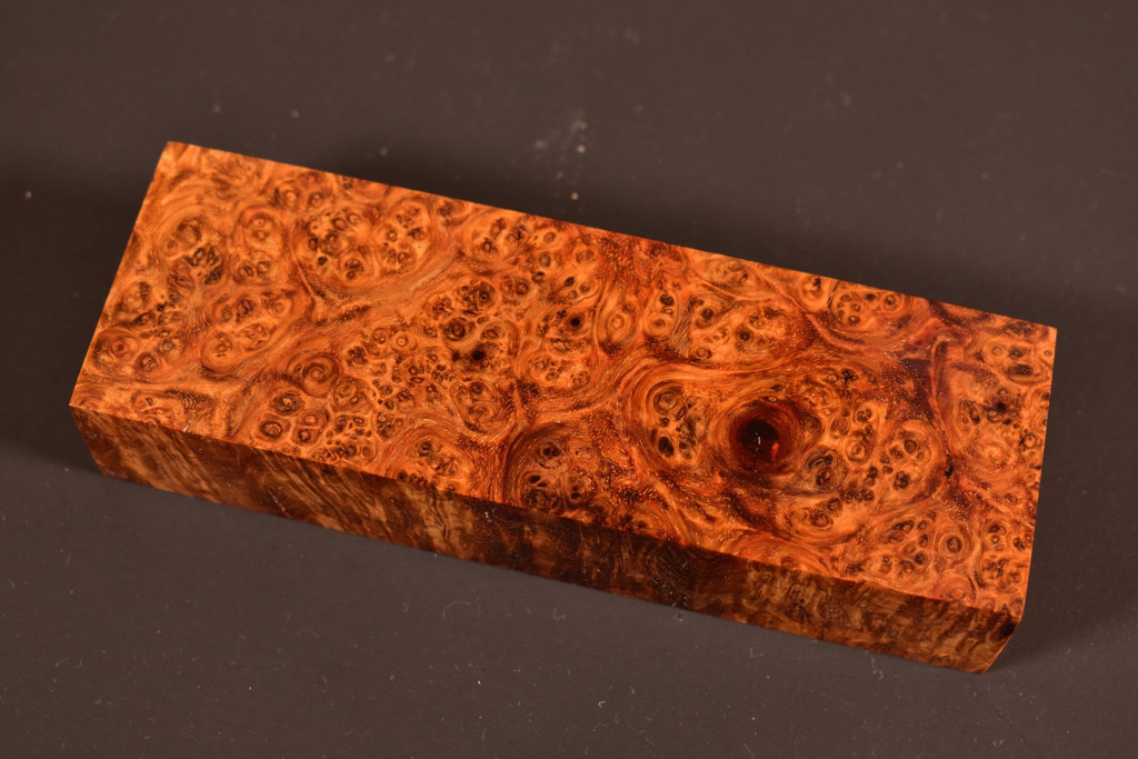 Stabilized Amboyna Burl 35B (1.95 x 1.2 x 5.8)