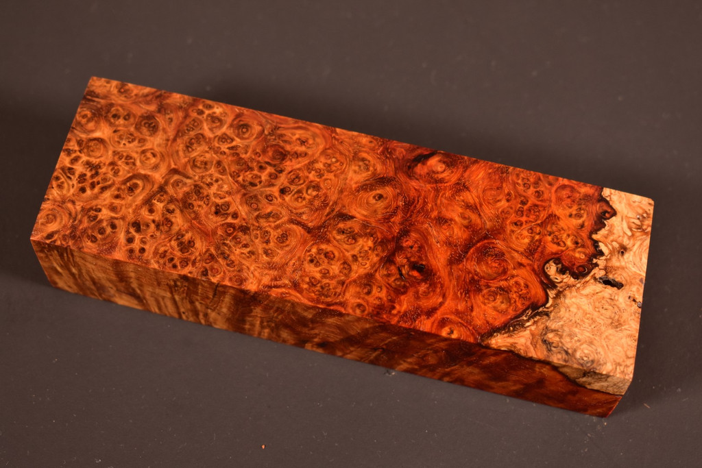 Stabilized Amboyna Burl 52B (1.95 x 1.2 x 5.8)