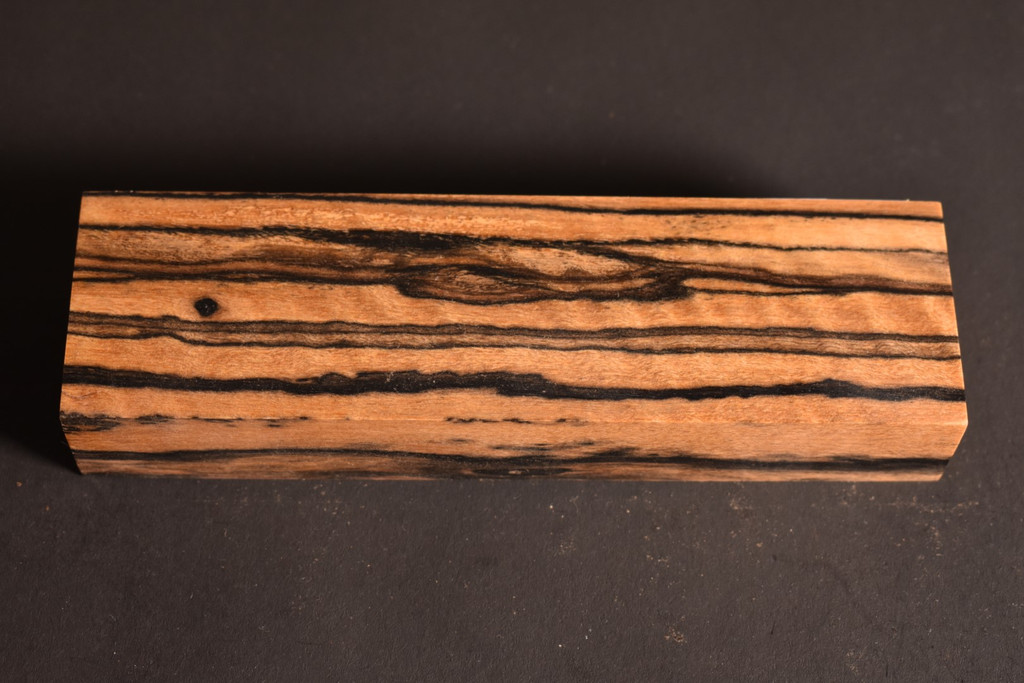 Stabilized Curly Black and White Ebony 15 (1.65 x 1 x 5.75)