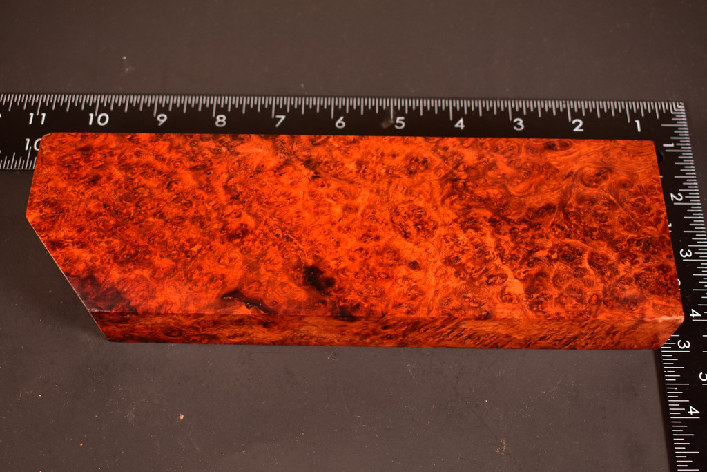 Stabilized Red Amboyna Burl 34 (2.9 x 1.2 x 9.35)