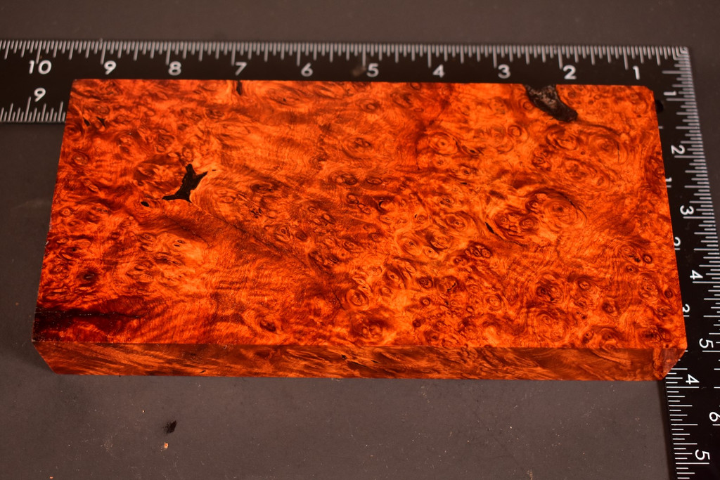 Stabilized Red Amboyna Burl 36 (3.85 x 1.2 x 8)
