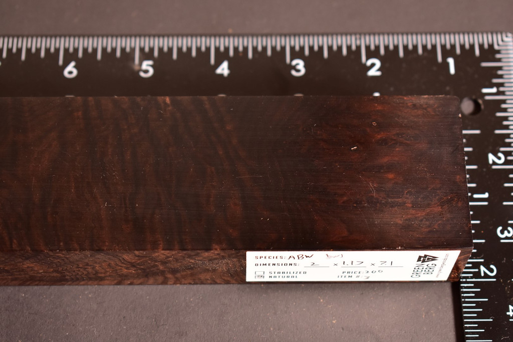 African Blackwood Burl X (2 x 1.17 x 7)