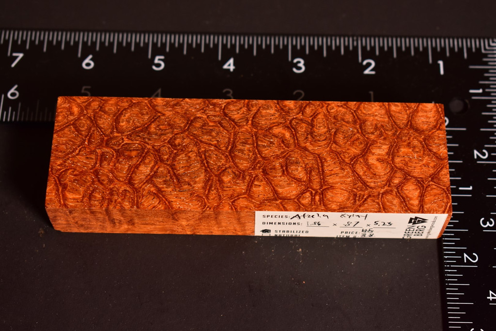 Stabilized Afzelia Xylay 38 (1.56 x .87 x 5.25)