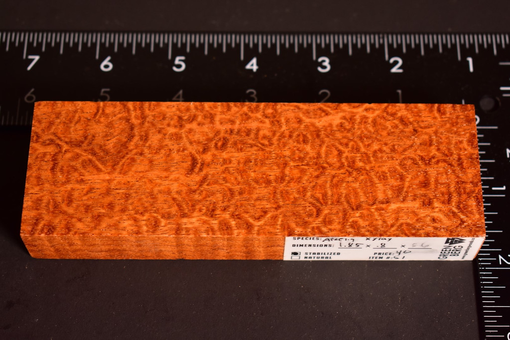 Stabilized Afzelia Xylay 51 (1.85 x .8 x 5.6)