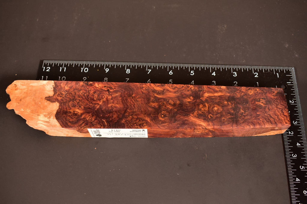 Honduras Rosewood Burl 3 (2.1 - 2.4 x 1.05 x 10)