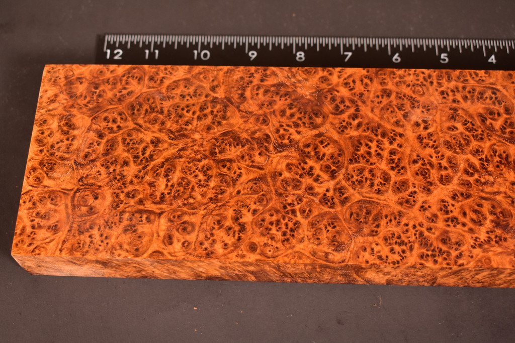 Stabilized Amboyna Burl 38 (4 x 1.15 x 11.75)