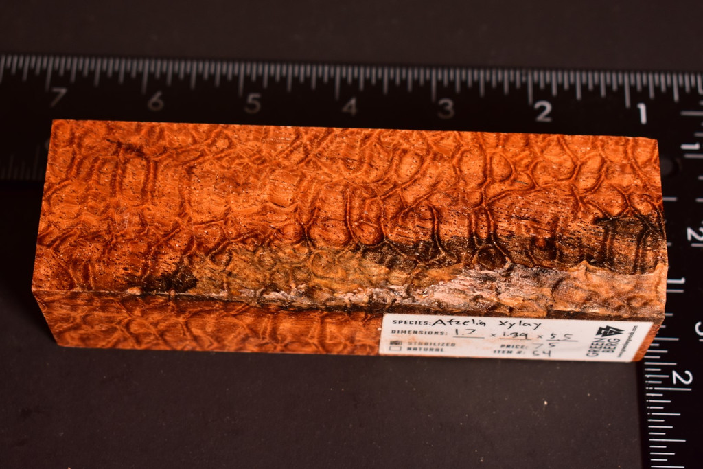 Stabilized Afzelia Xylay 54 (1.7 x 1.39 x 5.5)