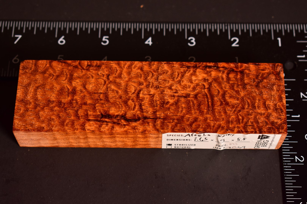 Stabilized Afzelia Xylay 69 (1.65 x .9 x 5.5)