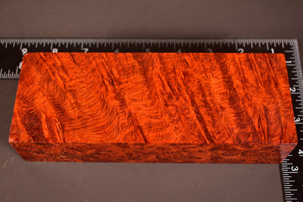 Stabilized Red Amboyna Burl 53 (1.7 x 2.7 x 7.25)