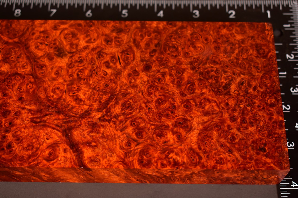 Stabilized Red Amboyna Burl 60 (3.8 x 1.2 x 9.75)