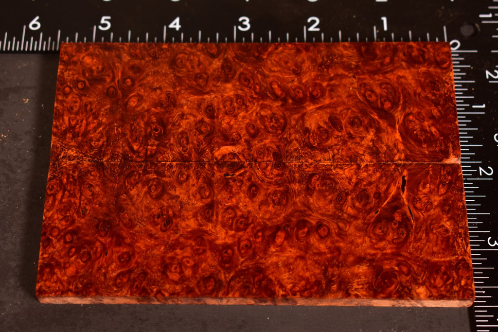 Stabilized Red Amboyna Burl Scales 11 (1.85 x .32 x 5.3)