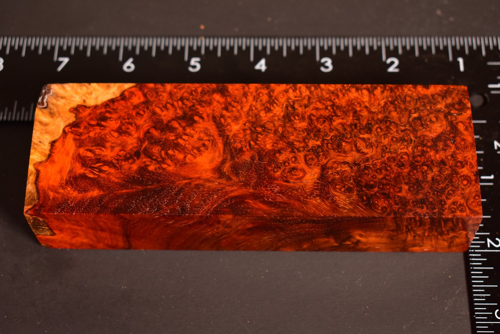 Stabilized Amboyna Burl 77B (1.95 x 1.2 x 5.8)