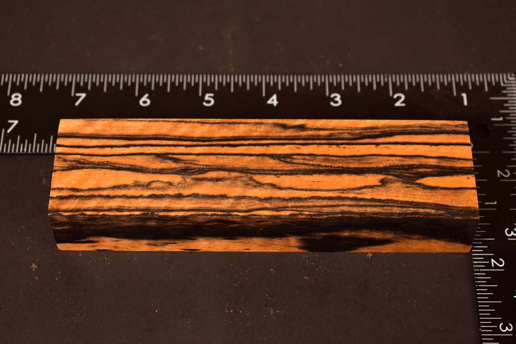 Stabilized Curly Black And White Ebony 31 (1.65 x 1 x 6)