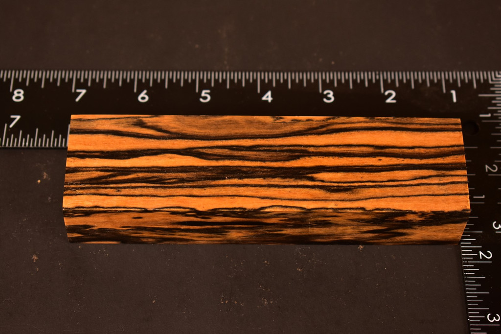 Stabilized Curly Black And White Ebony 32 (1.65 x 1 x 5.9)