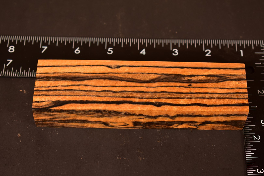 Stabilized Curly Black And White Ebony 33 (1.65 x 1 x 5.9)