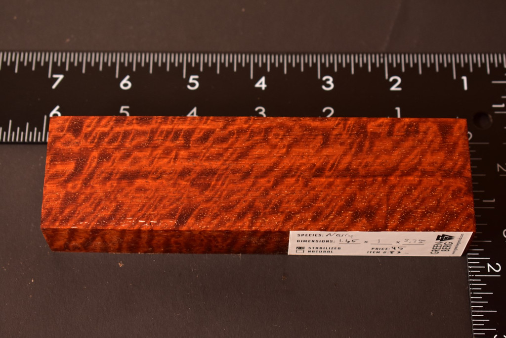 Stabilized Curly Narra 53 (1.65 x 1 x 5.75)