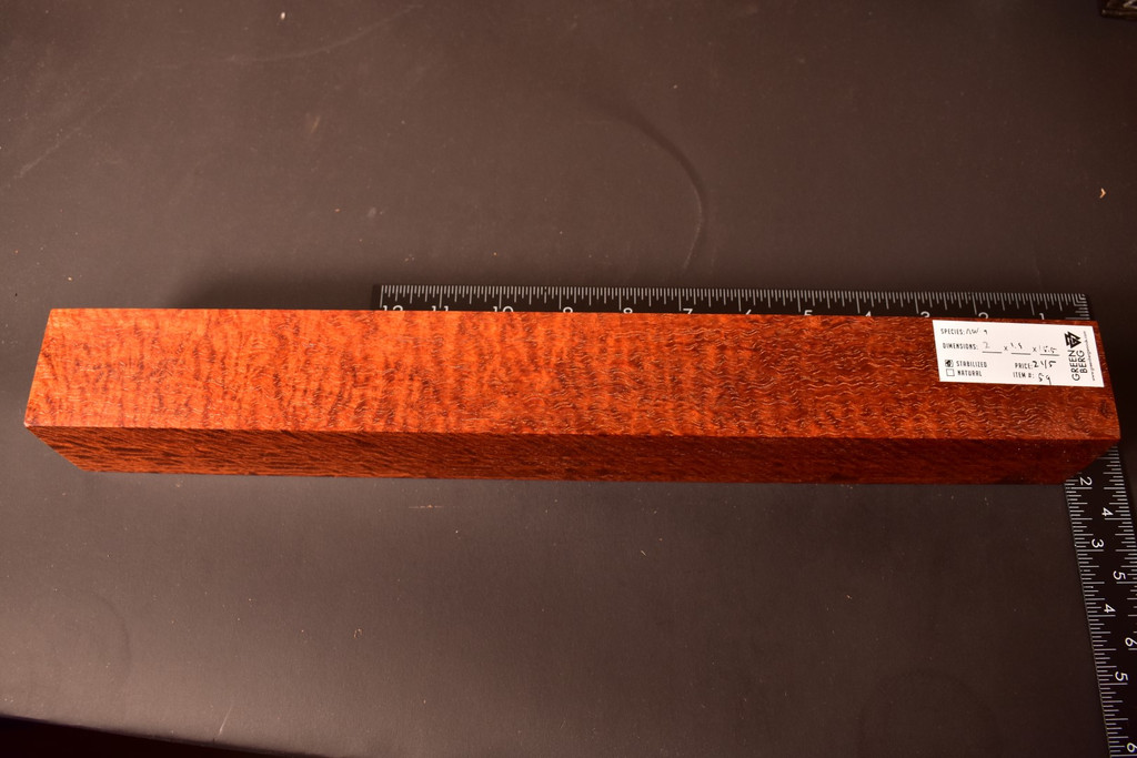 Stabilized Curly Narra 59 (2 x 1.9 x 15.5)