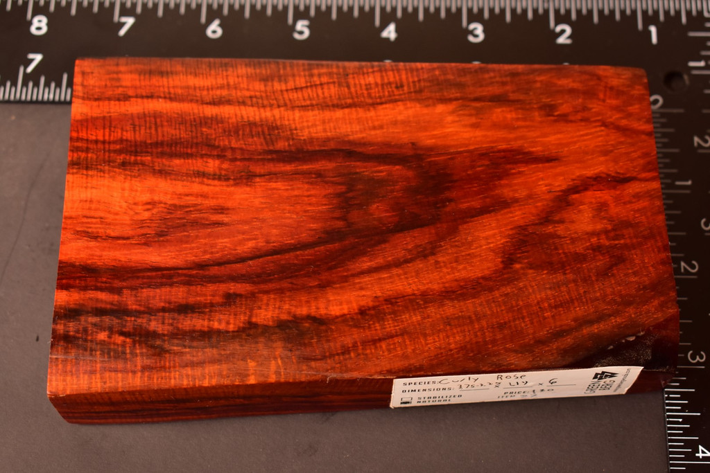 Curly Siam Rosewood 37 (3.75 - 3.25 x 1.15 x 6)