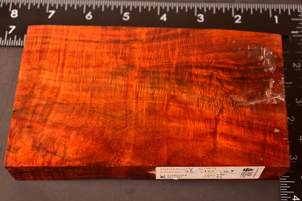 Curly Siam Rosewood 39 (3.6 x 1.25 x 6.4)