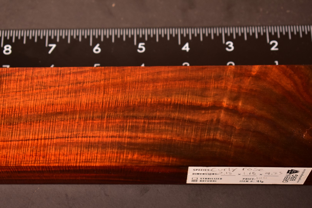 Curly Siam Rosewood 46 (2.15 x 1.15 x 9.25)