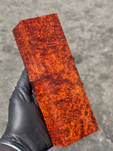 Stabilized Red Amboyna Burl 47A (2.5 x 1.75 x 7.4)