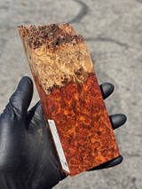 Stabilized Red Amboyna Burl 12F (2.5 x 1.3 x 5.5 - 6.8) Stabilized Red Amboyna Burl 12F (2.5 x 1.3 x 5.5 - 6.8)