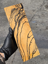 Curly Crotch Black and White Ebony 44 (4 x 1.4 x 12.1)