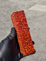 Stabilized Red Amboyna Burl 17F (2.4 x 1.4 x 5.5)