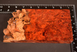 Stabilized Red Amboyna Burl 16 (3.9 x 1.15 x 6 - 7.4)
