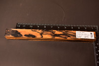 Stabilized Curly Black and White Ebony 38 (1.25 x 1.25 x 12)