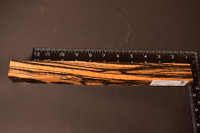 Stabilized Curly Black and White Ebony 38 (1.25 x 1.25 x 12)