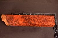 Stabilized Red Amboyna Burl 1 (1.5 x 2.4 x 12-12.8)