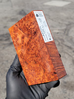 Stabilized Red Amboyna Burl 58 (3.475 x 1.1 x 5.23)